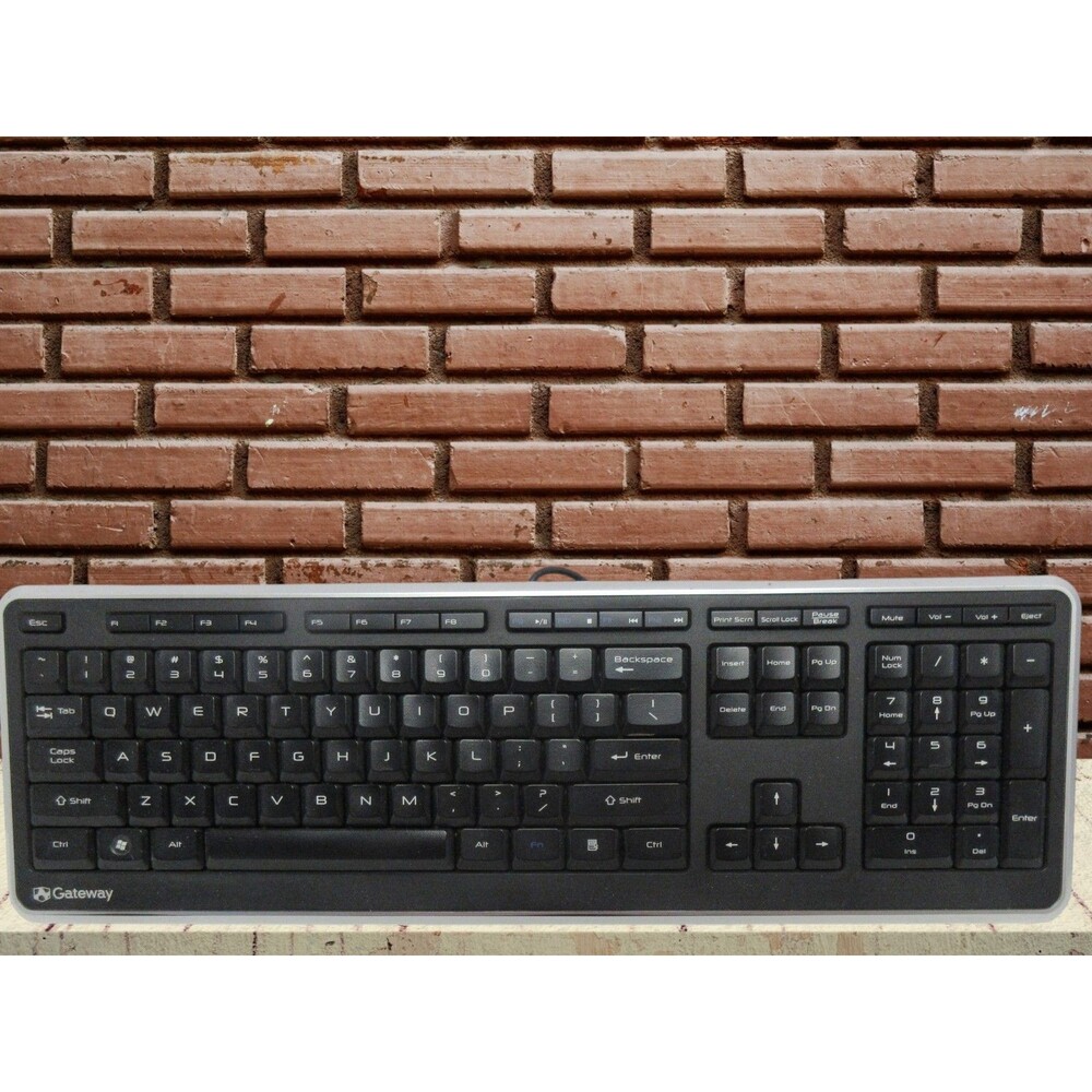 Gateway KB-0817 Wired PS/2 Keyboard Black Full Size Multimedia for Desktop PC